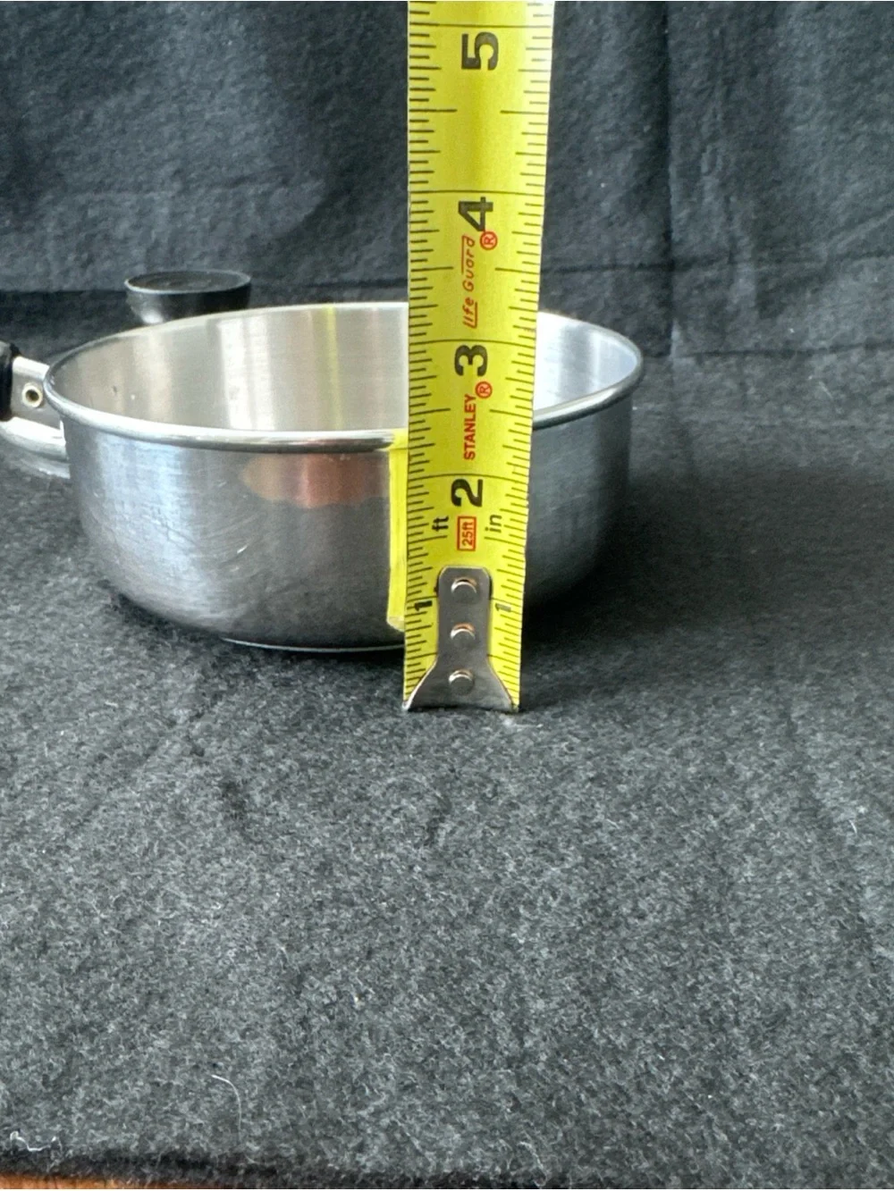 Vintage Revere Ware 3/4 QT Pot With Lid Stainless Steel Tri Ply Bottom 88-C